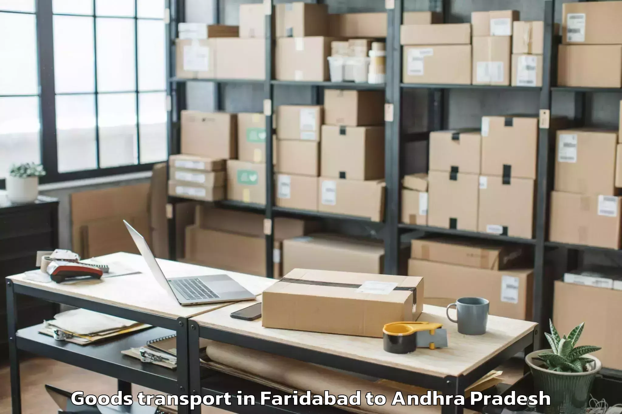 Book Your Faridabad to Cherukupalle Arumbaka Goods Transport Today